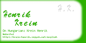 henrik krein business card